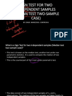 Median Test and Fisher Sign Test