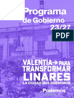 Programa Podemos Linares. Elecciones Municipales 28 de Mayo 2023.