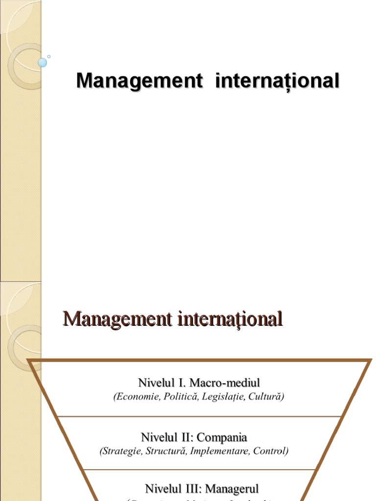 Curs Management Educational Curs 1_Management international | PDF