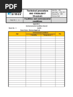 Facilities and Environmental Conditions