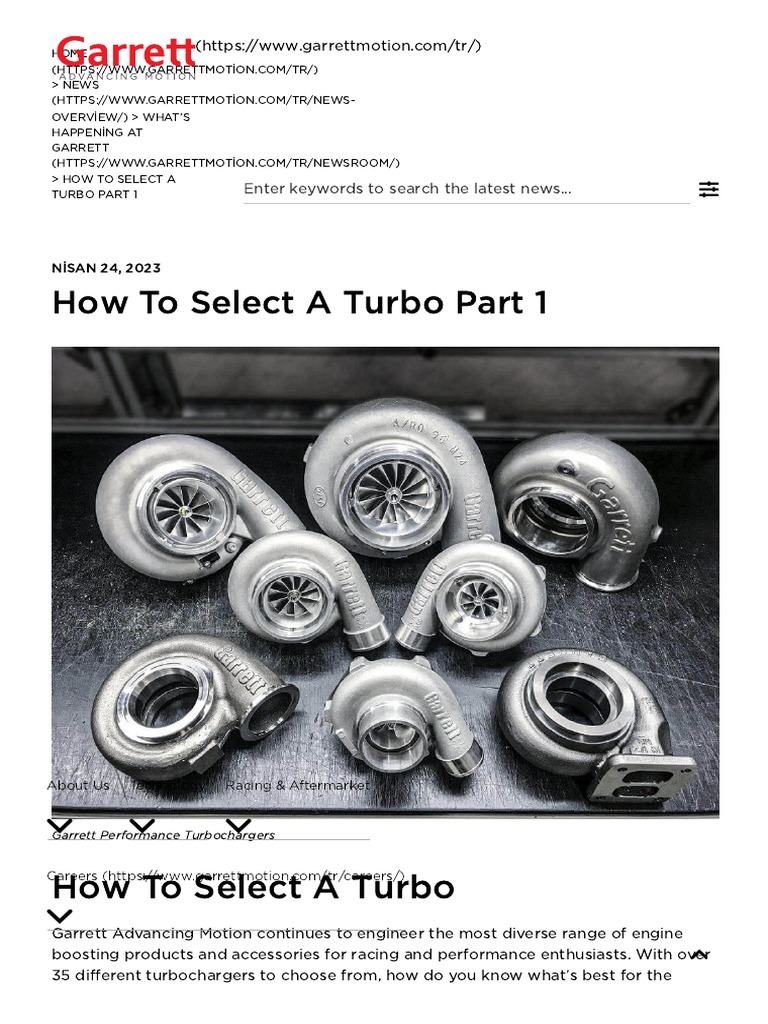 How To Select A Turbocharger 0 PDF Turbocharger Horsepower