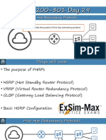 1.1 Day 29 - First Hop Redundancy Protocols