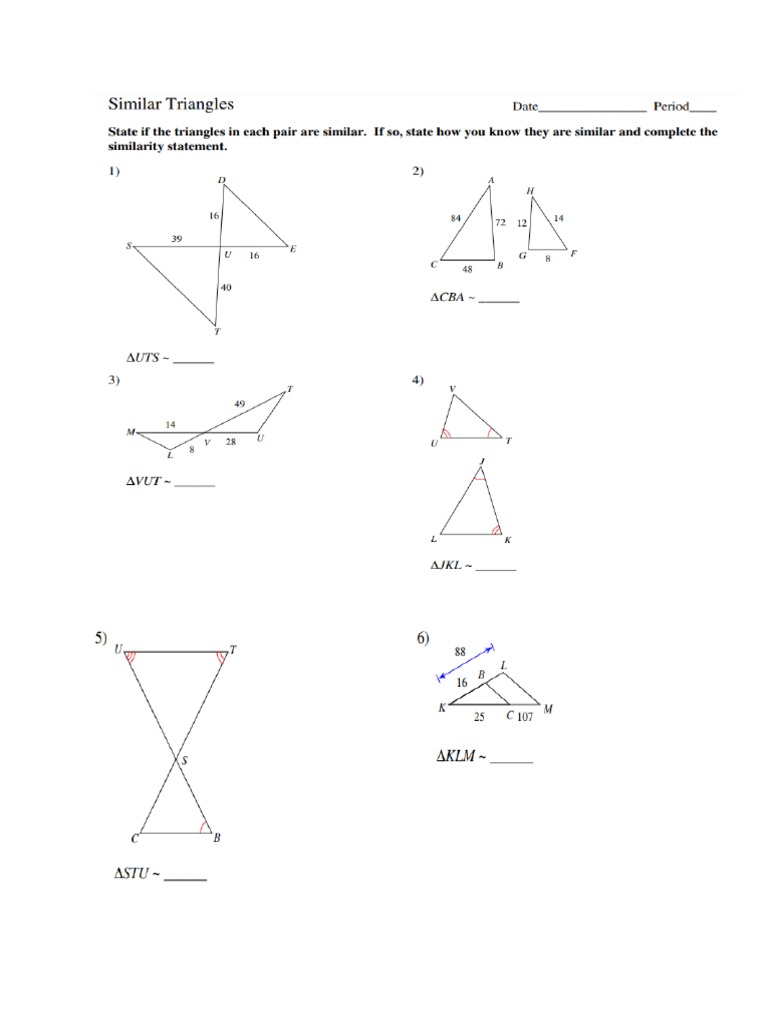 Similar Triangles PDF
