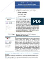 Investigation of The Digital Literacy Levels of Social Studies Teacher Candidates