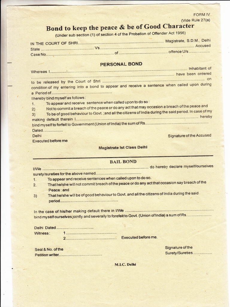 Bond in 107 & 151case | PDF