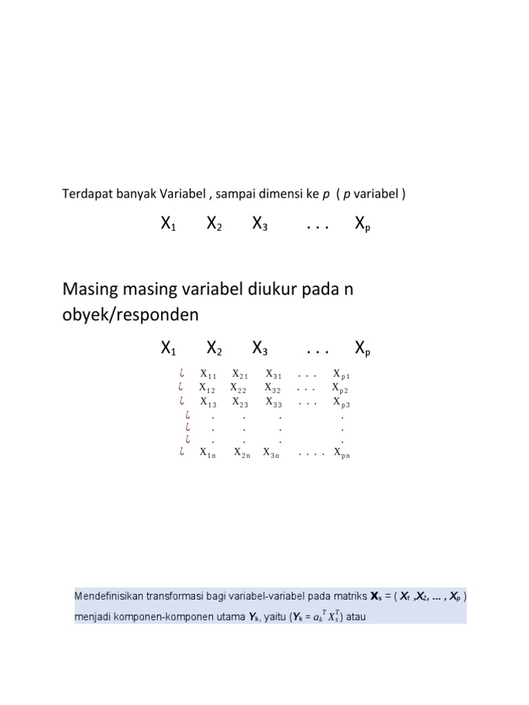 Analisis Komponen Utama Variabel X | PDF | Metode & Bahan Ajar | Komputer