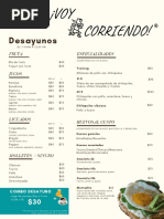 Menú Desayunos Toks 2023 con Precios | PDF | Tortita | ensalada