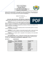 Eo Creating The Inventory and Disposal Committee of Barangay Poblacion Municipality Kalamansig of Province Ofsultan Kudarat