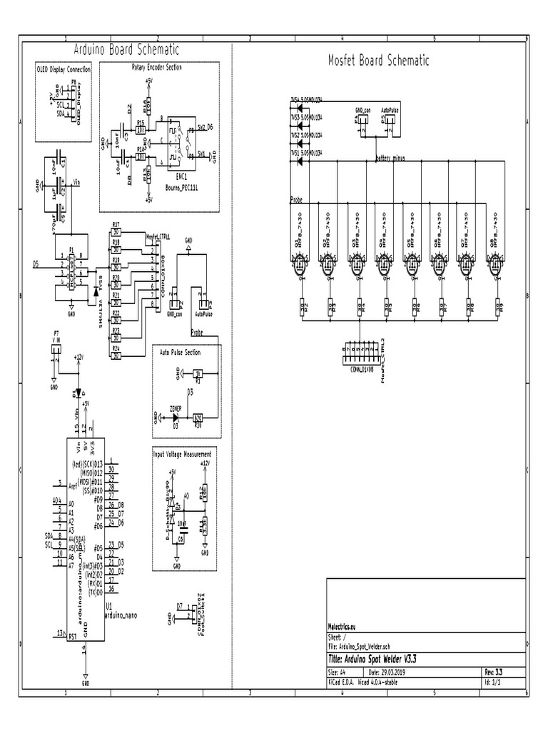 Spot Welder V3.3 Schematic PDF