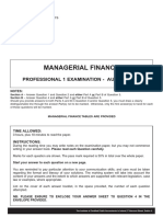 p1 Managerial Finance August 2017