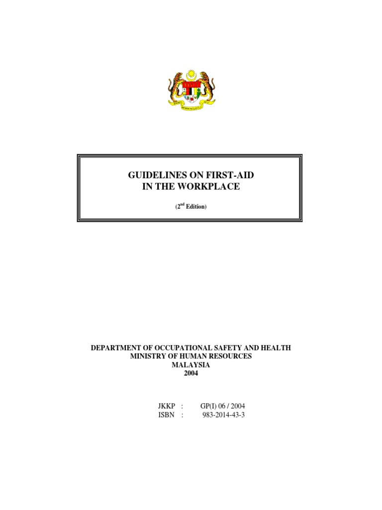 Workplace First-Aid Guidelines 2004 | PDF | First Aid | Occupational ...