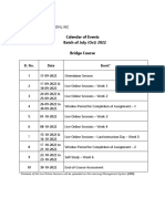 Online BridgeCourse CoE Batch of July (Oct) 2022