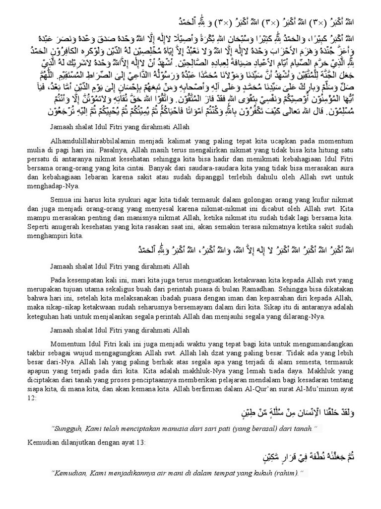 Khutbah idul fitri PDF