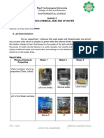 Physico-Chemical Analysis of Water - Pundavela