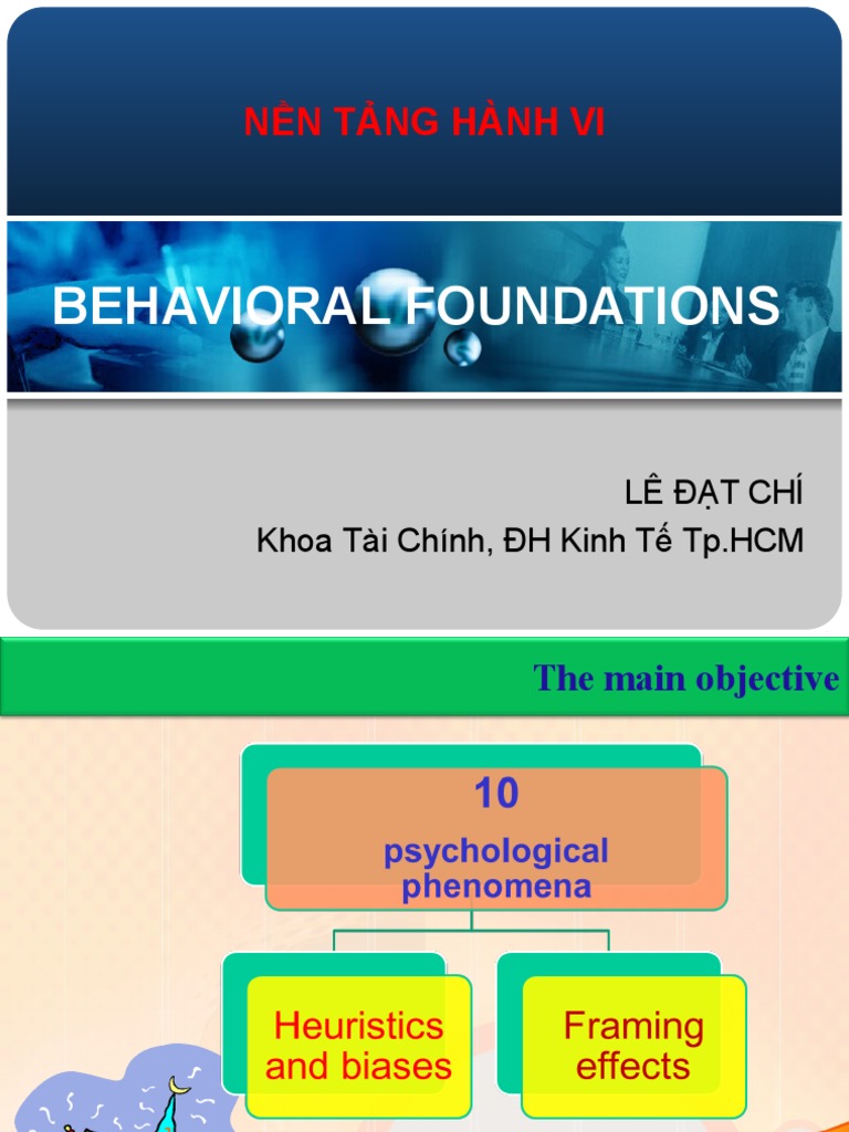Behavioral Foundations | PDF