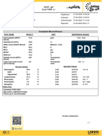 Complete Blood and Thyroid Function Test Results