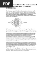 Artificial Neural Networks Mathematics of Backpropagation (Part 4) - BRIAN DOLHANSKY