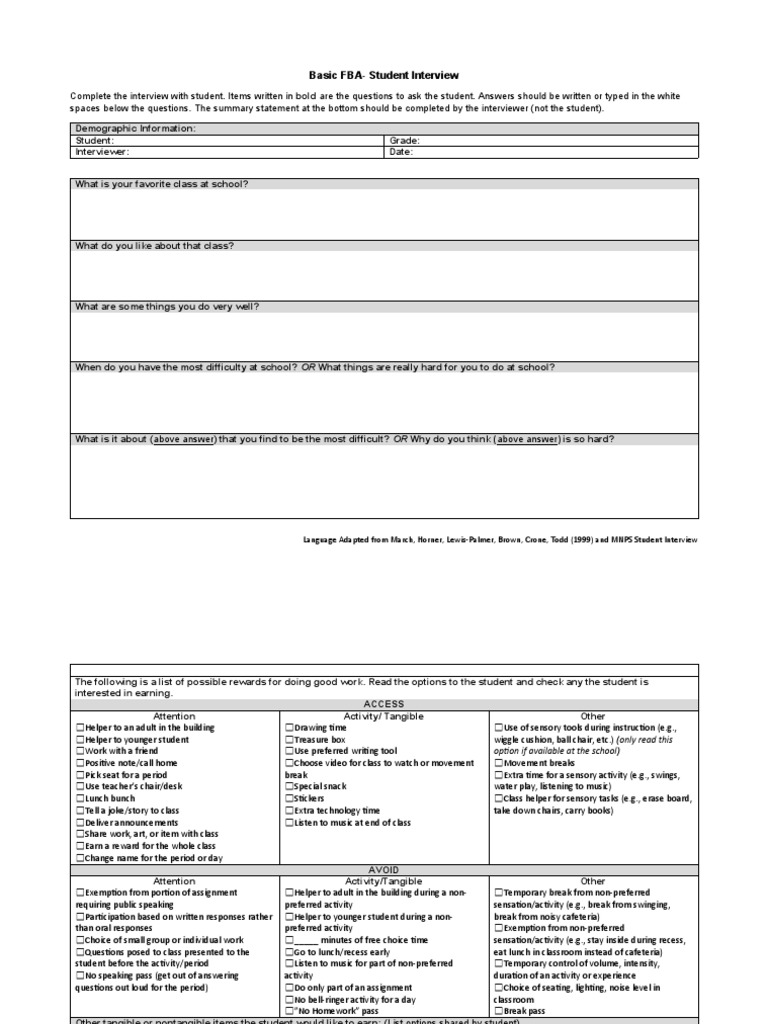 Student Interview | PDF