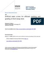 Artificial Exam Scorer For Efficient Marking and Grading Ofsay Tests