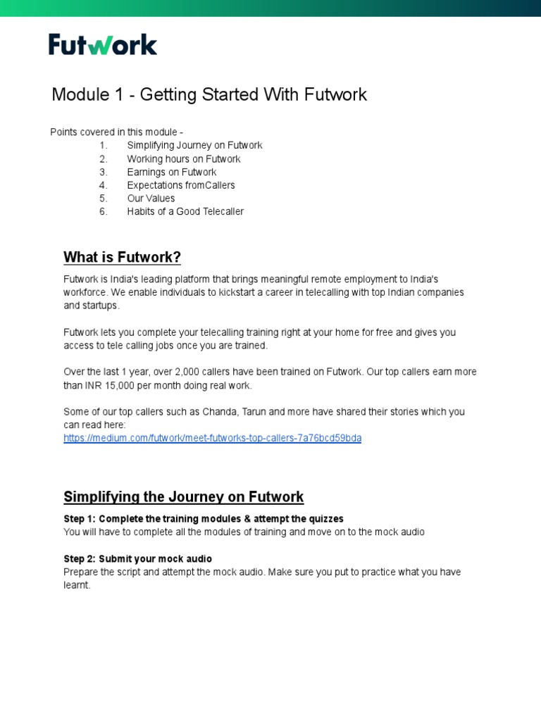 Module 1 - Getting Started - Final1 | PDF