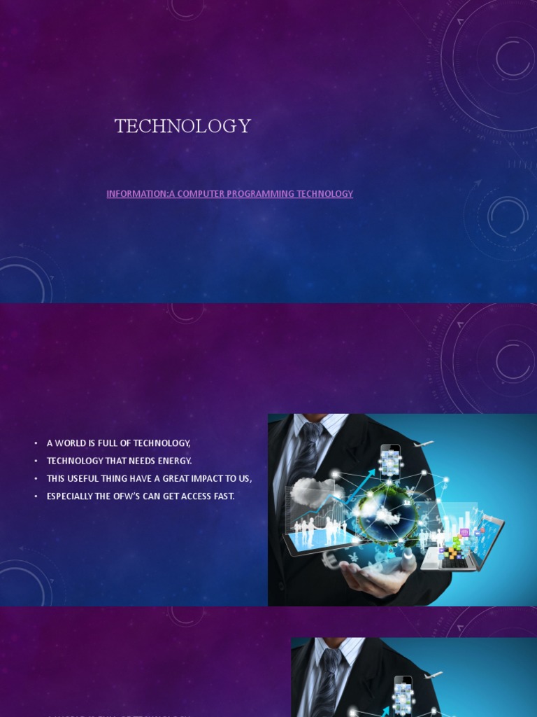 Technology: Information:A Computer Programming Technology | PDF