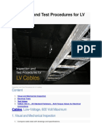 Inspection and Test Procedures For LV Cables