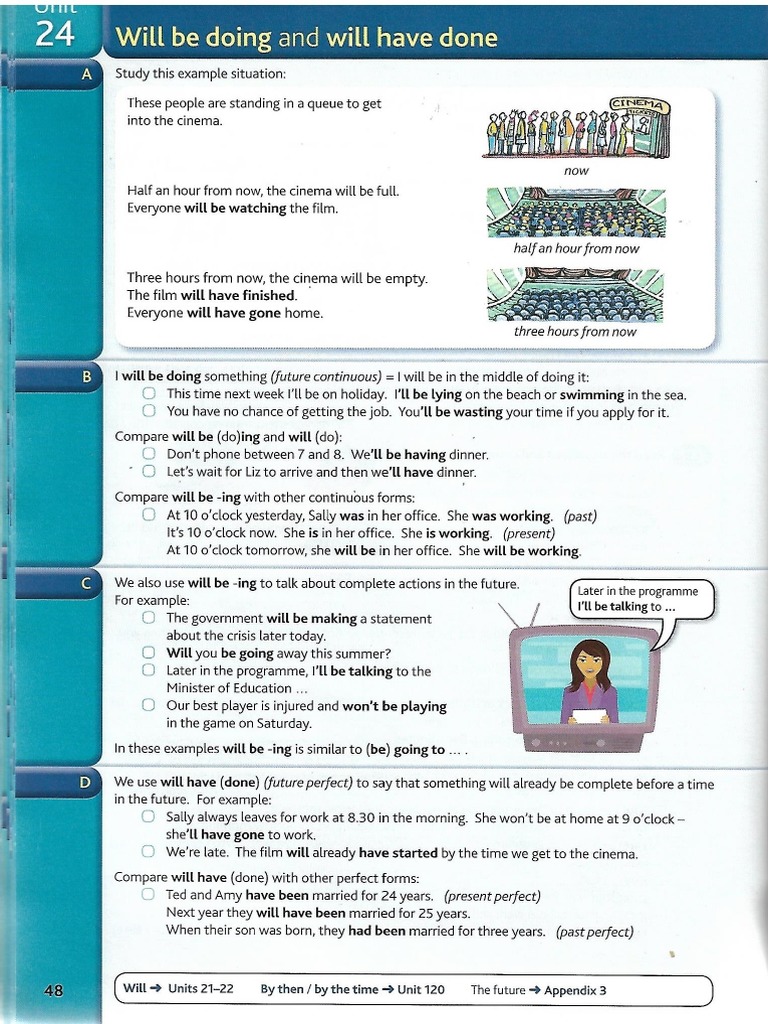 Future Perfect X Future Continuous (Answer Key) | PDF