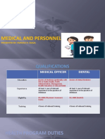 Medical and Personnel Qualifications