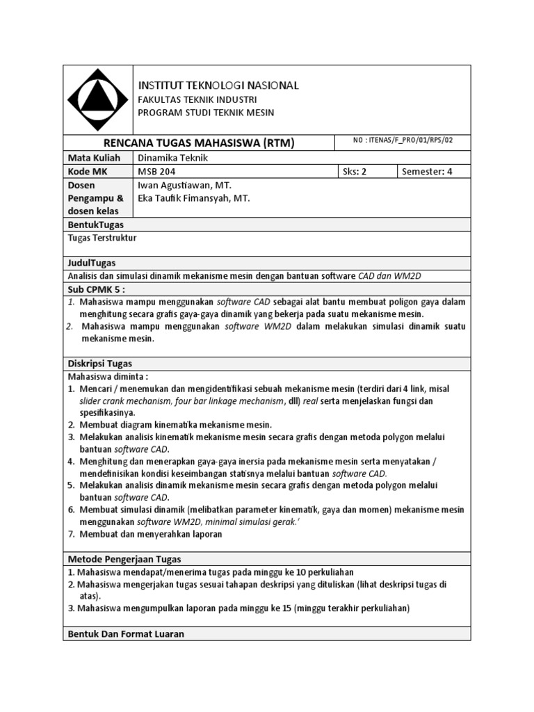 20230408 1015 Ia Rtm Msb 204 Dinamika Teknik Pdf