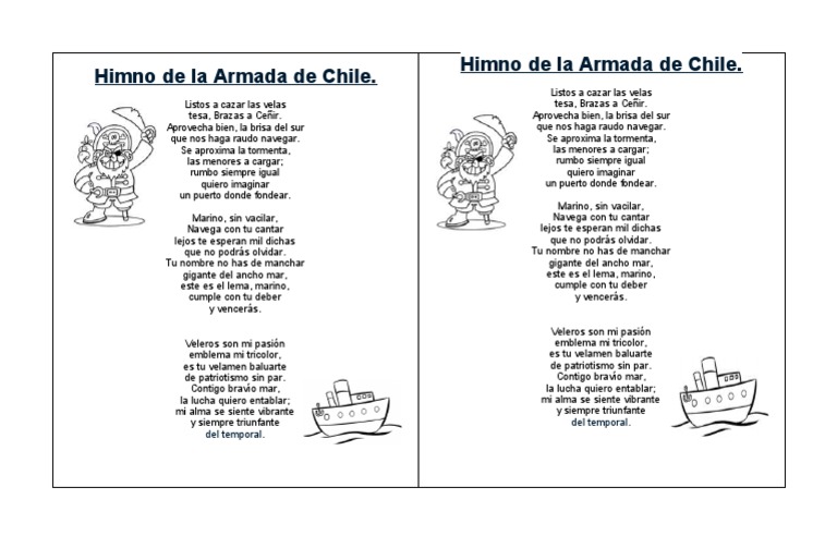 Himno de la Armada de Chile: Brazas a Ceñir | PDF