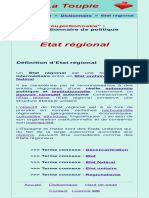 Définition Etat Régional