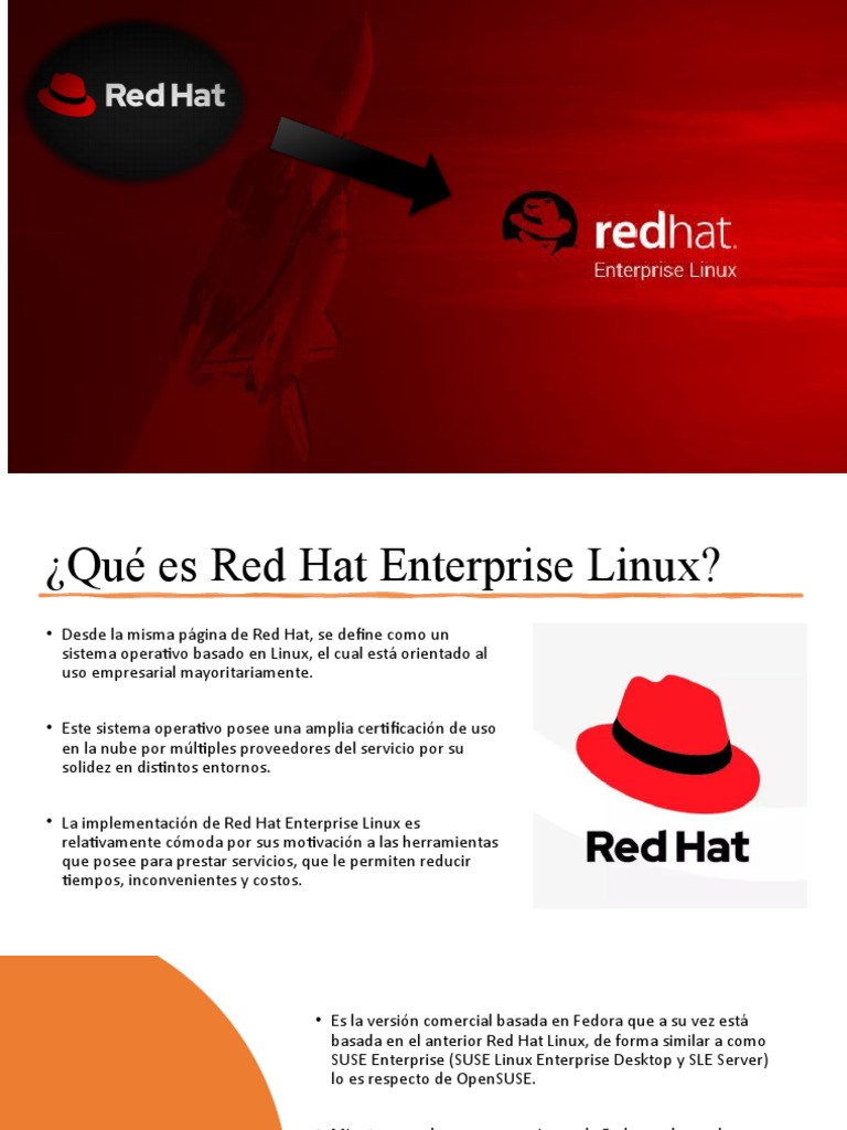 Introducción a Red Hat Enterprise Linux | PDF | sombrero rojo ...