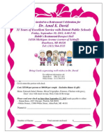 Retirement Celebration Invitation - Dr. Amal David