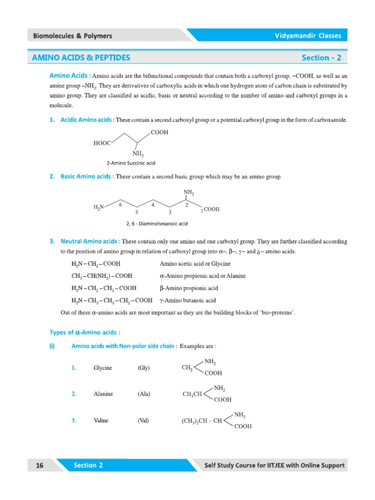 Biomolecules and Polymers Section 2 PDF PDF