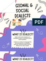 Regional Dialect & Social Dialects R