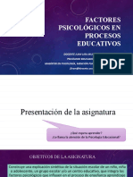 Clase 1. Introducción. Psicología y Educación