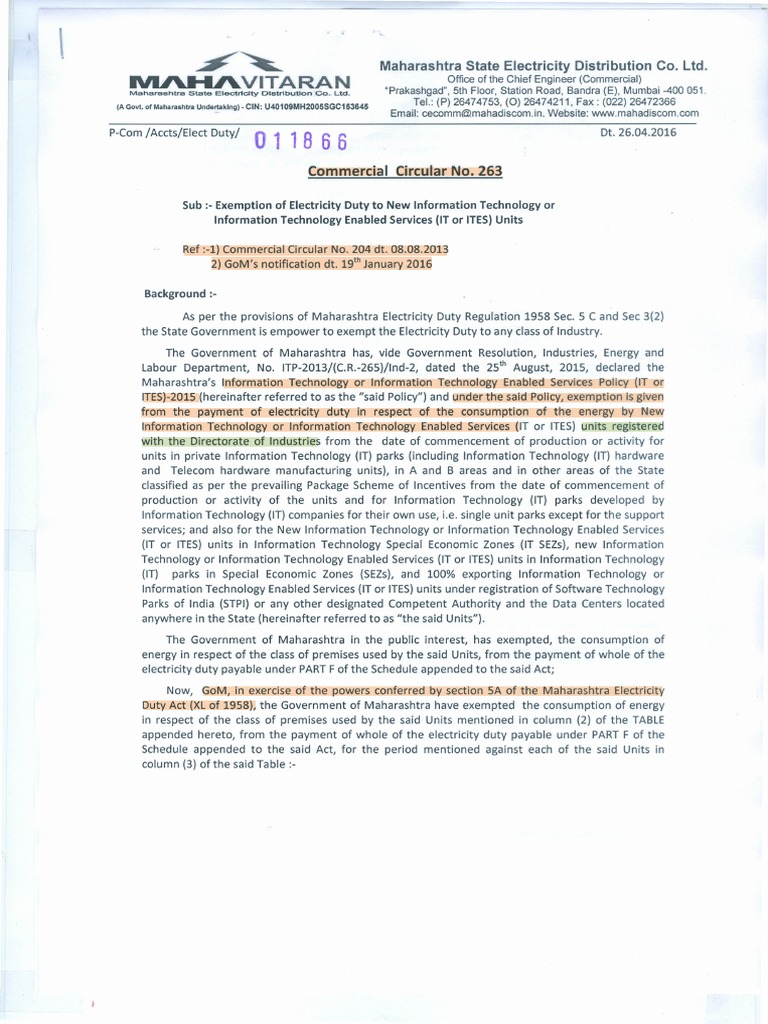 Duty Exempt It & Ites PDF