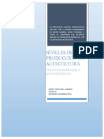 Cuadro Comparativo Sobre Los Nveles de Produccion Acuicola