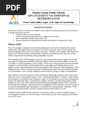 AVID Mission Statement