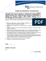 Acta de Compromiso de Veedores VC Chocó Andino