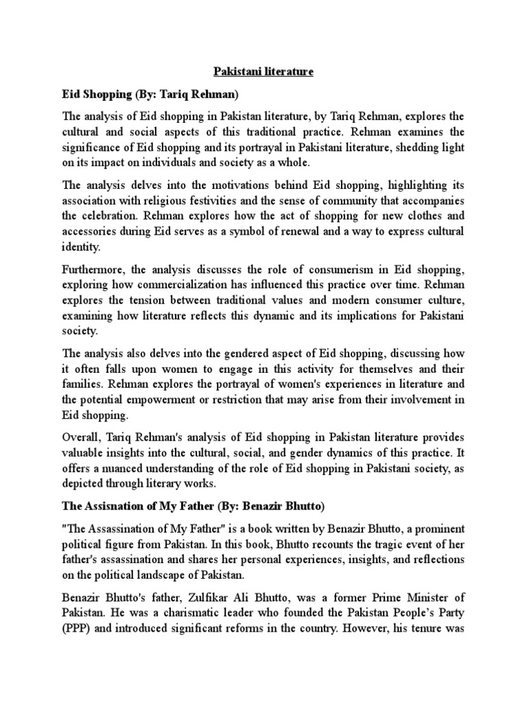 Pakistani Literature Material Pdf