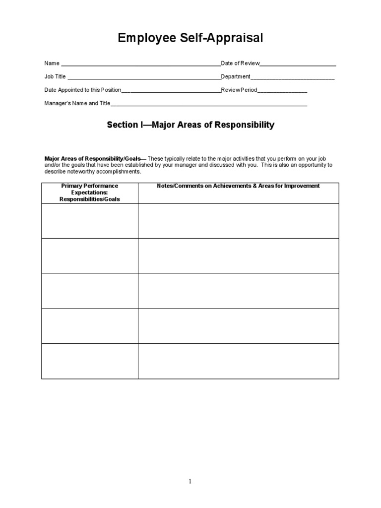 Self Assessment PDF
