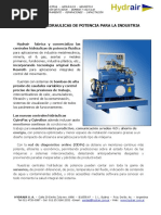 Centrales Hidraulicas de Potencia para La Industria