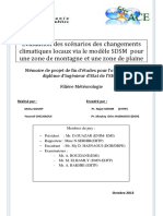 Evaluation Des Scénarios Des Changements Climatiques Locaux Via Le Modèle SDSM Pour Une Zone de Montagne Et Une Zone de Plaine