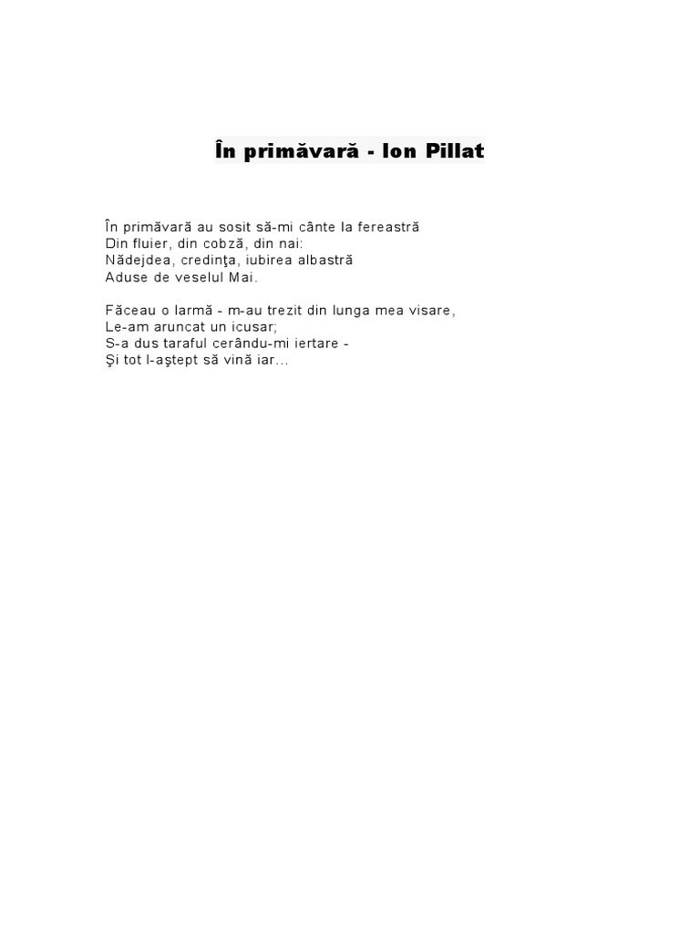 Primavara | PDF