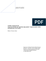 Calculation of Water Delivery Time in Dry Pipe Sprinkler Systems