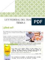 Ley Federal Del Trabajo: Tema 1