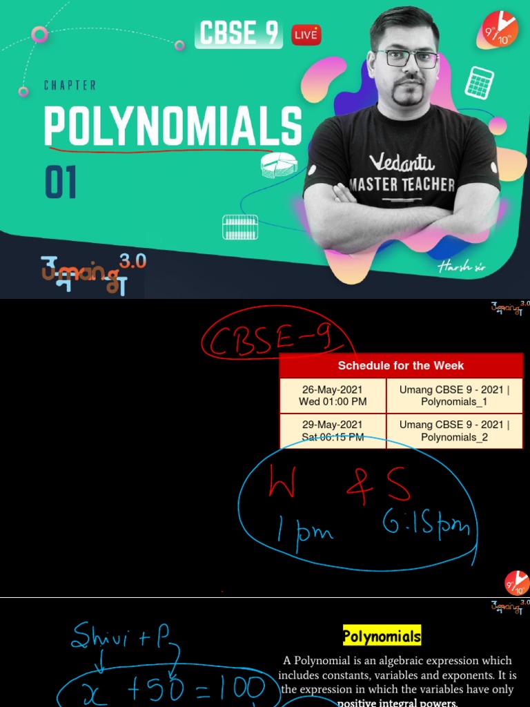 Umang cbse 9 2021 polynomials 1 intro zeros of a polynomial