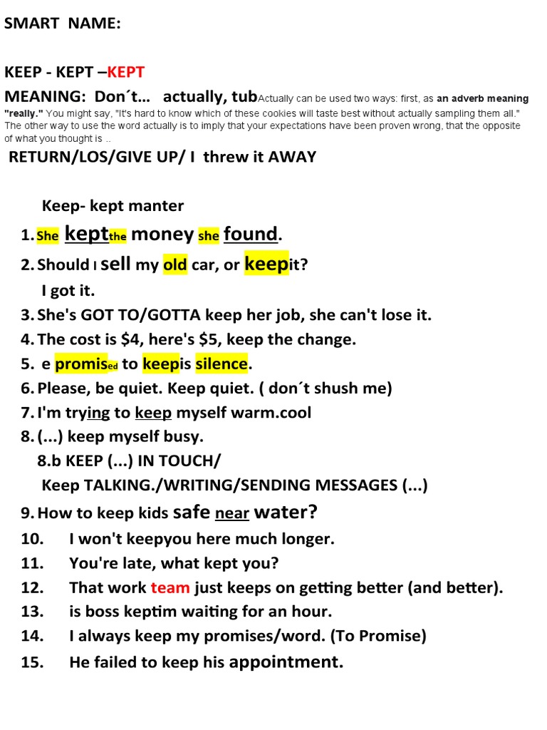 10 KEEP Lesson | PDF