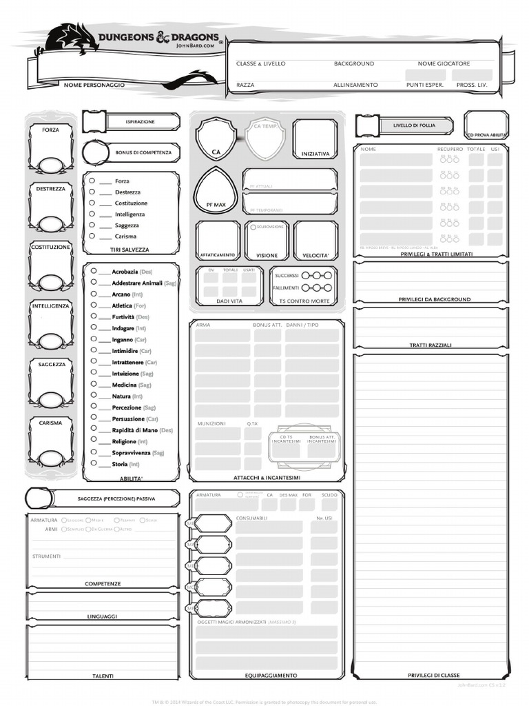 D d 5e scheda personaggio v1 1 neutra pdf
